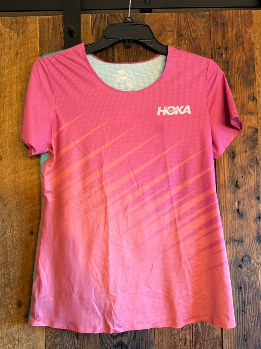 Rabbit Festival of Miles Running Tank - Pink/Green - Hoka - Size M - Like New